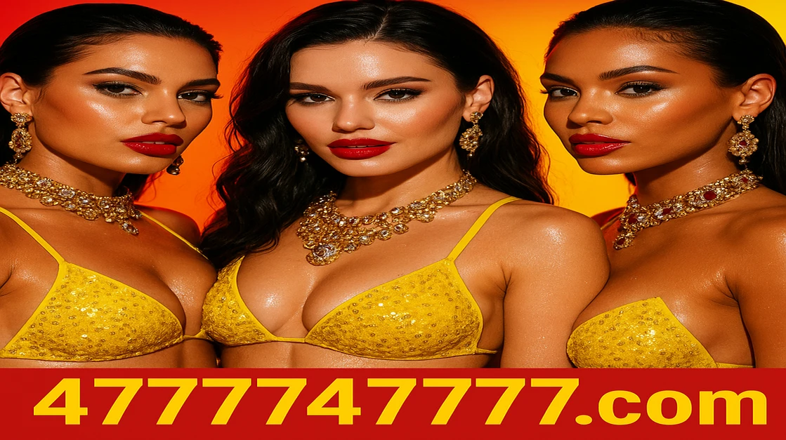 47777 গেমিং প্ল্যাটফর্মে আপনার অসাধারণ বোনাসটি গ্রহণ করুন! তিনজন সুন্দর নারী জ্বলজ্বলে উৎসব-আভা পরিহিত, বড় একটি জ্বলমান ‘বোনাস’ সাইন-এর সামনে হাসছে।